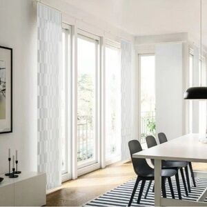 IKEA New GULDFLENORT panel curtain white, 24x118”  , Blinds Shades 60x300 cm